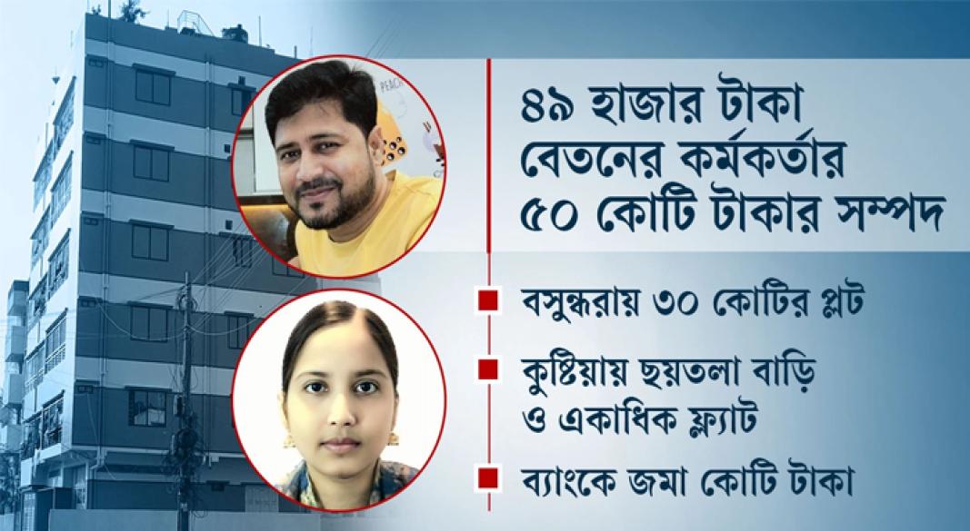 এলজিইডি প্রকৌশলী একরামুল দম্পতি অর্ধশত কোটি টাকার সম্পদ